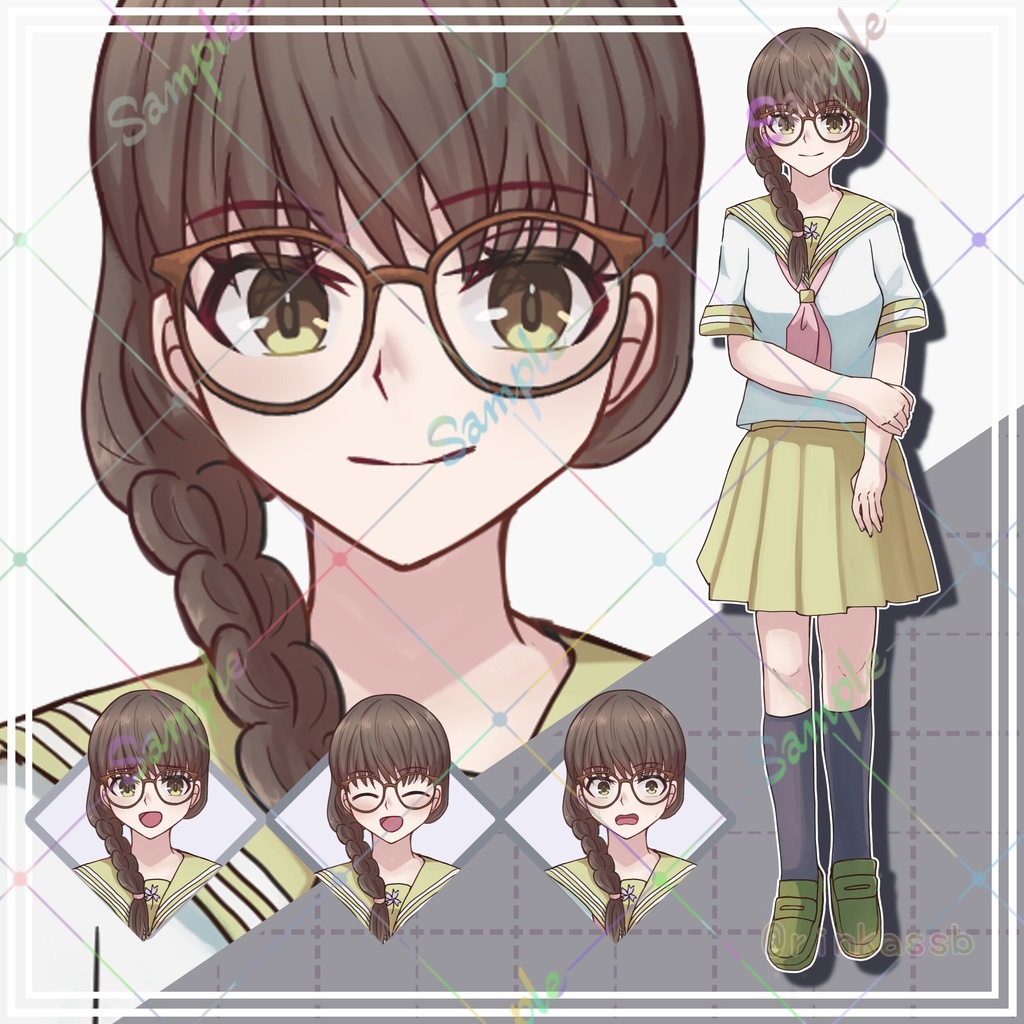 立ち絵9体セット(各キャラ表情差分10種付き)2