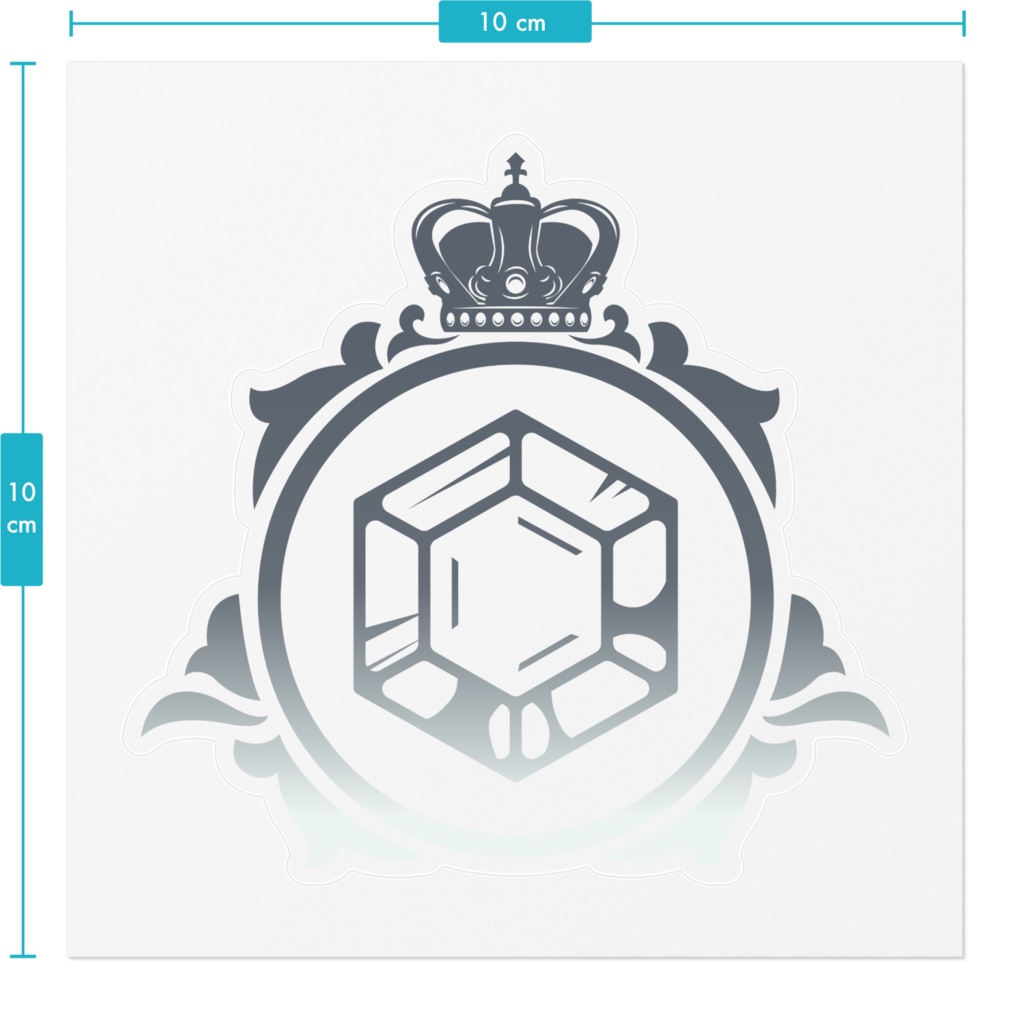 エンブレムステッカー シルバー
