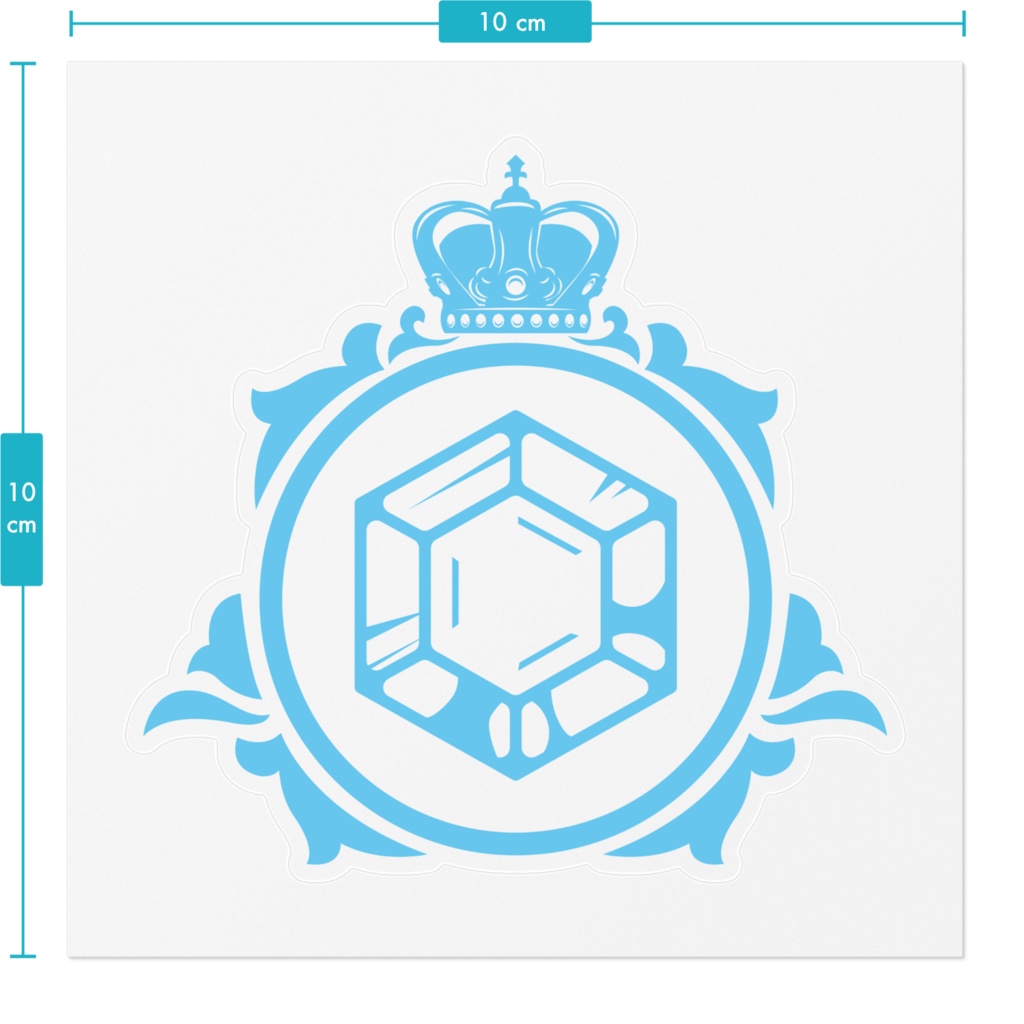 エンブレムステッカー あかるめブルー