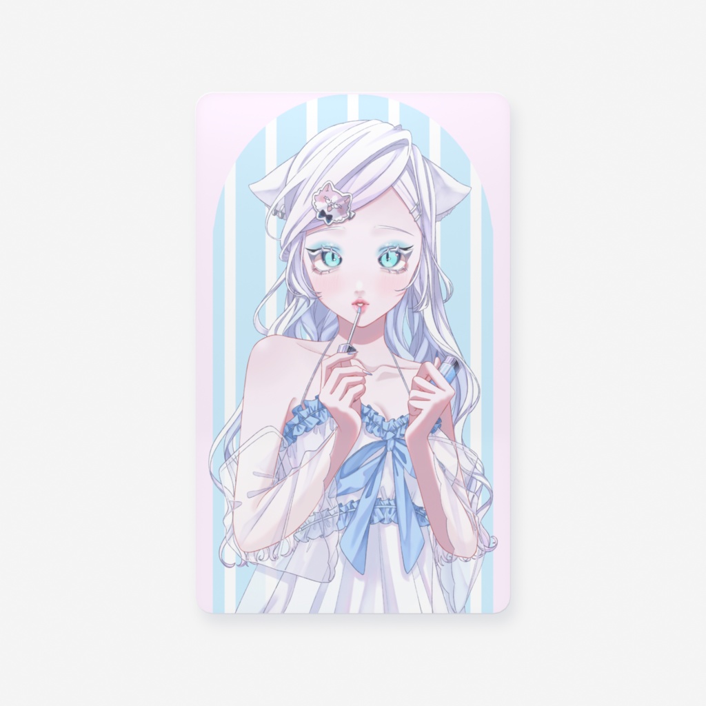 メイクラッコ クリアカード名刺サイズ 片面印刷