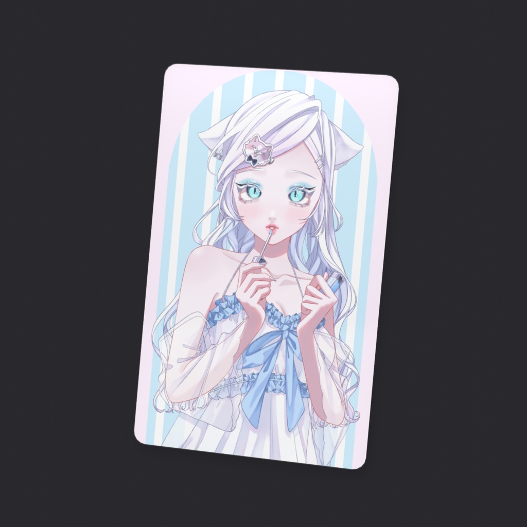 メイクラッコ クリアカード名刺サイズ 片面印刷