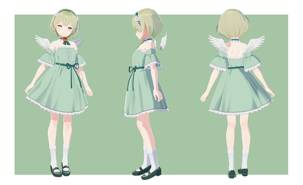 天使の女の子-angel girl-【オリジナル3Dモデル】