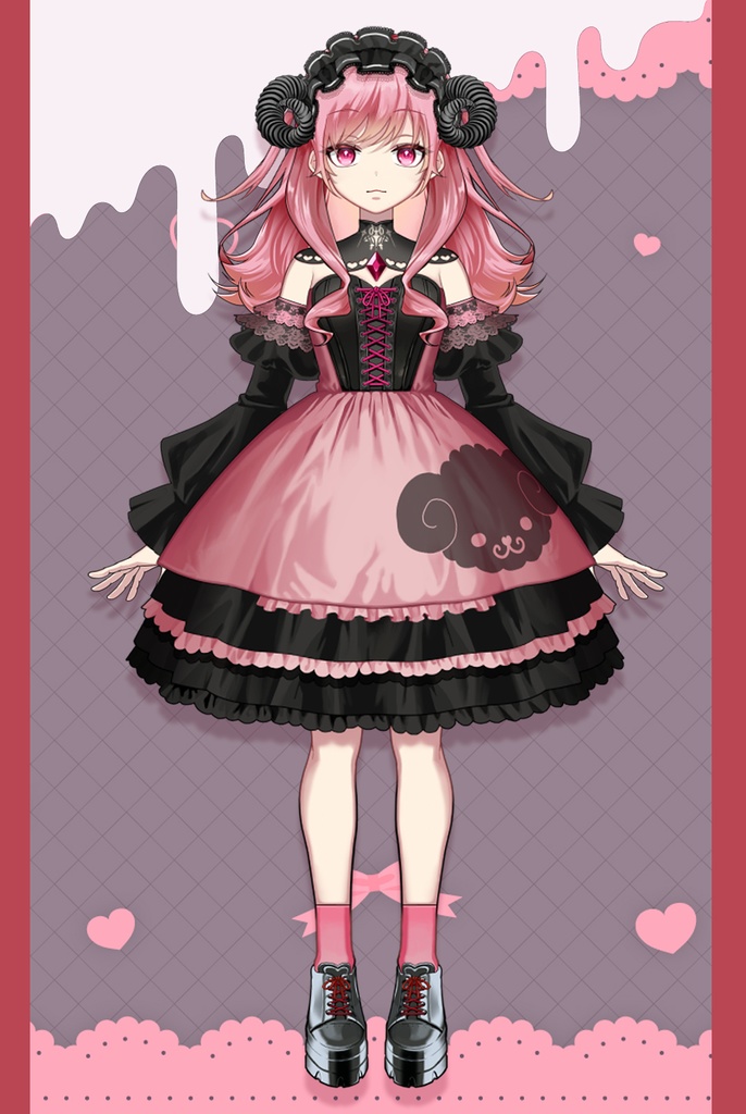 【汎用】羊の子悪魔【VTS対応Live2Dモデル】