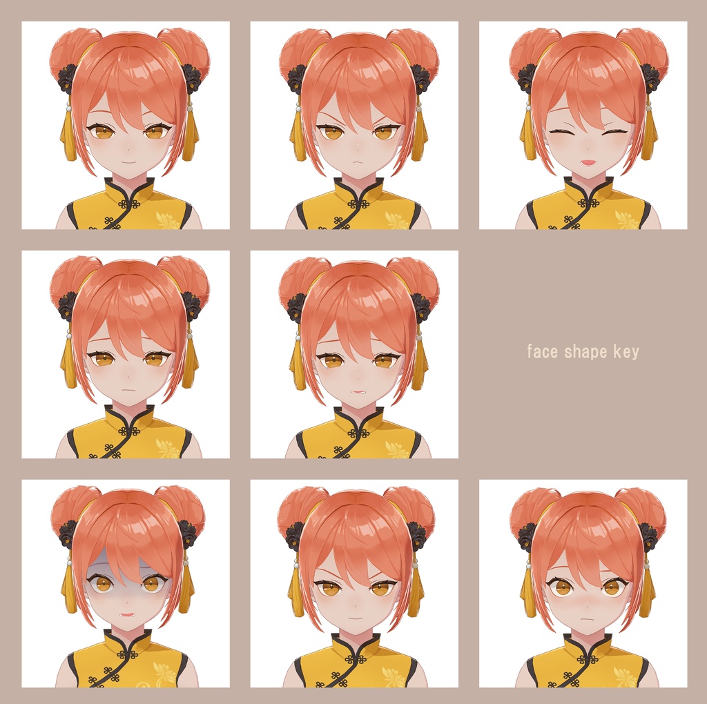 チャイナ服の女の子-china girl-【オリジナル3Dモデル】