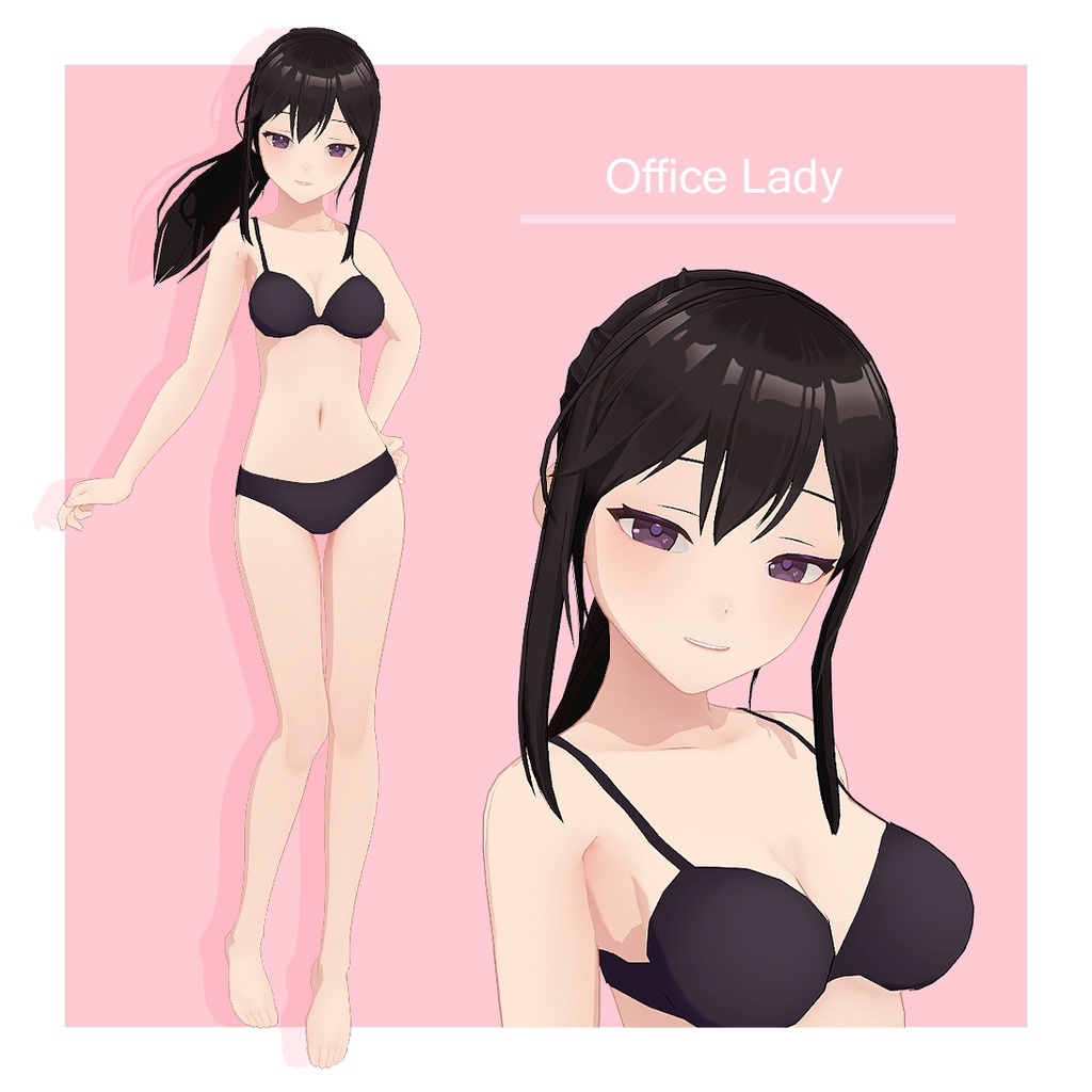 オフィス服の女の子【素体】