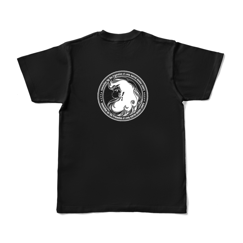「髪を下ろした弁天推進委員会」公式認定Tシャツ（黒）