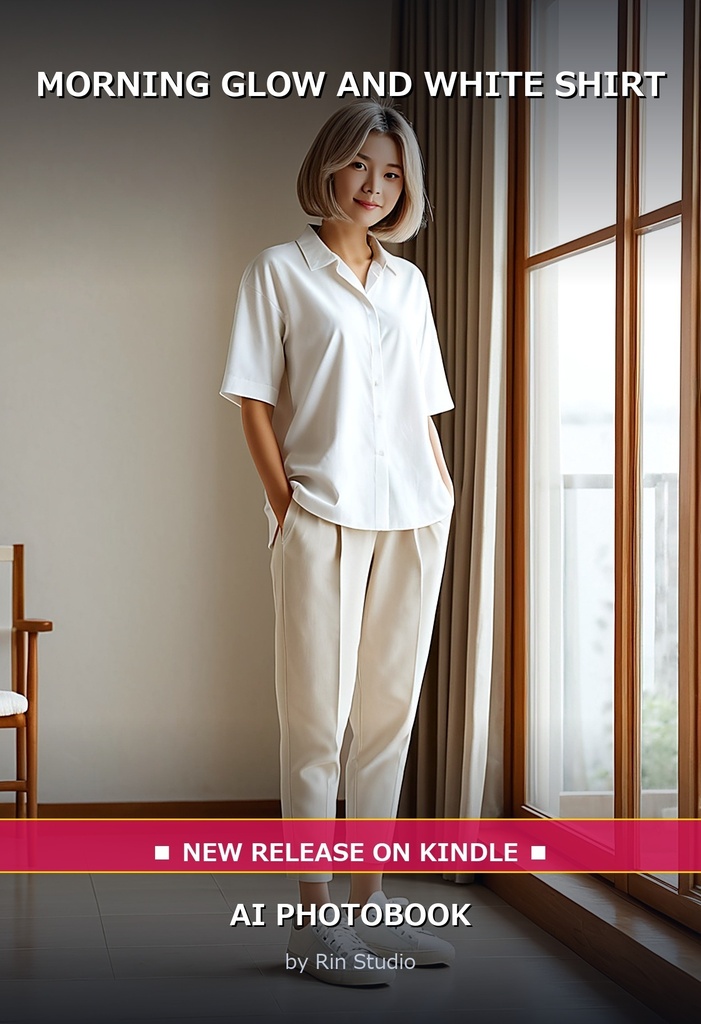 Morning Glow and White Shirt - 朝の光に包まれた部屋と白シャツが魅せる圧倒的透明感
