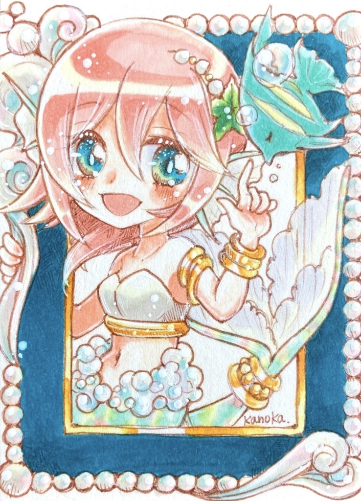 イラスト　ATC  【マーメイドパール】