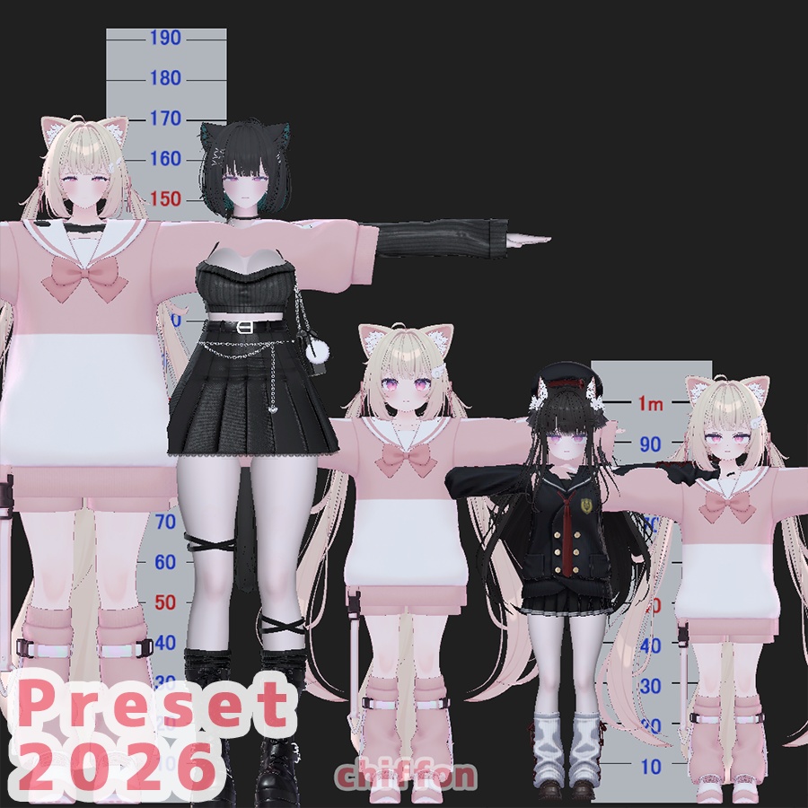 シフォン 大人 ちび プリセット / Chiffon big adult and chibi preset