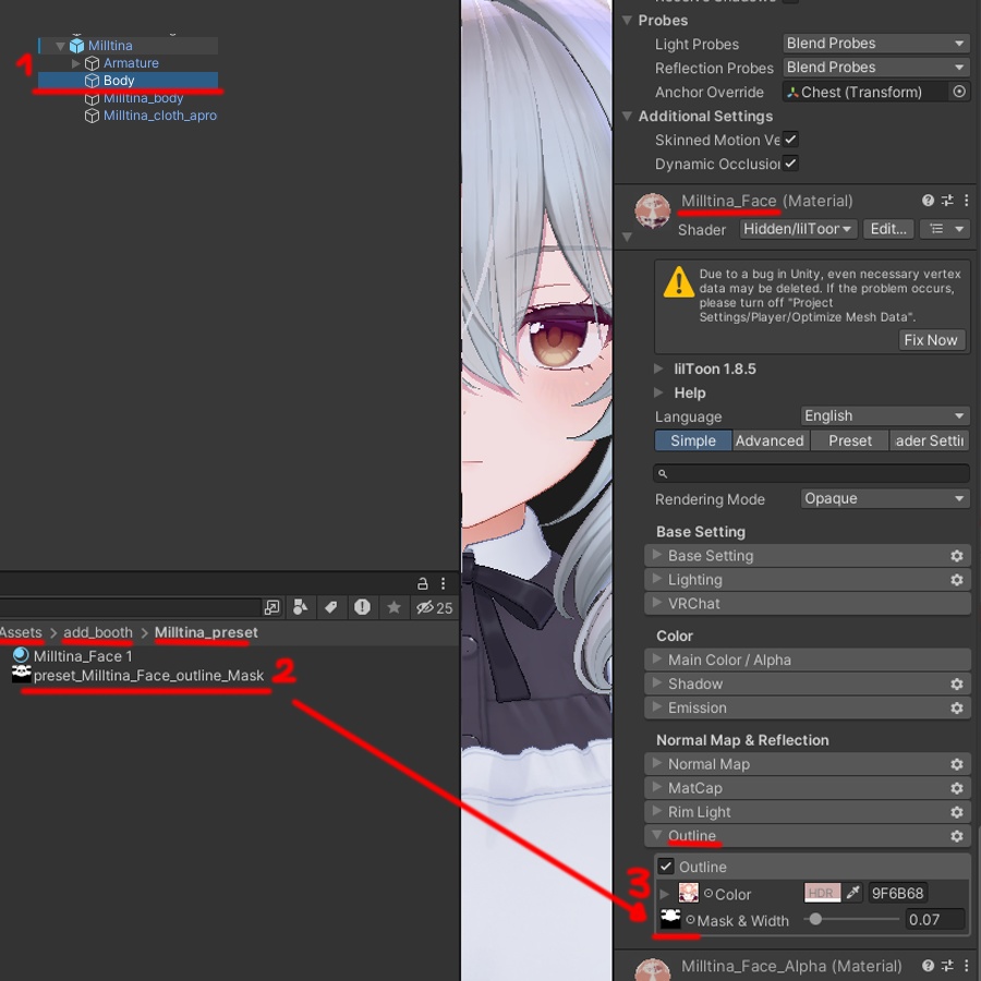[ver1.0専用]ミルティナ 輪郭線用マスク / Milltina face outline Mask 缩略图 4