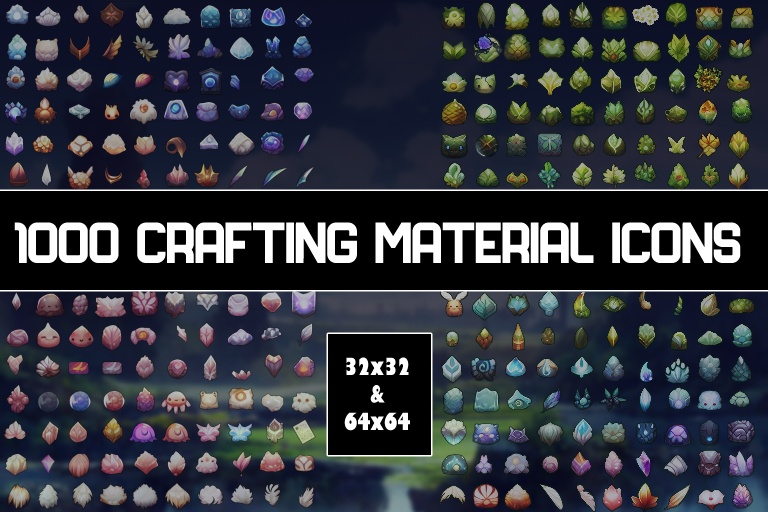 1000 クラフト材料 || 1000 RPG Crafting Materials 