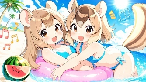 【MP3無料】夏色ピクセルビーチ|ハイテンションチップチューンBGM(WAV+サムネ特典付)