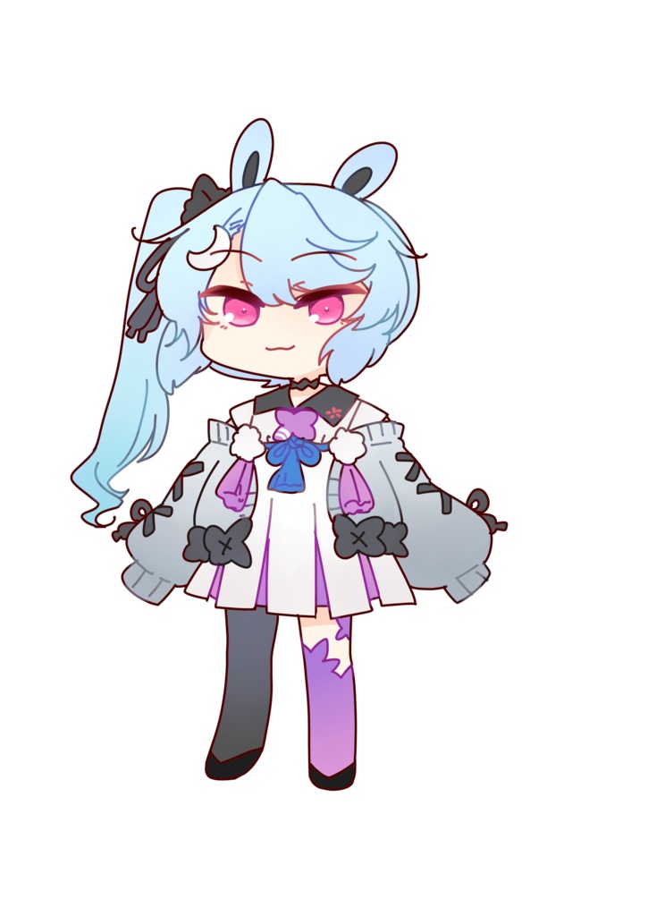 【無料配布】ゆるゆるカキョウヨサリ(写し身ちゃん)立ち絵イラスト