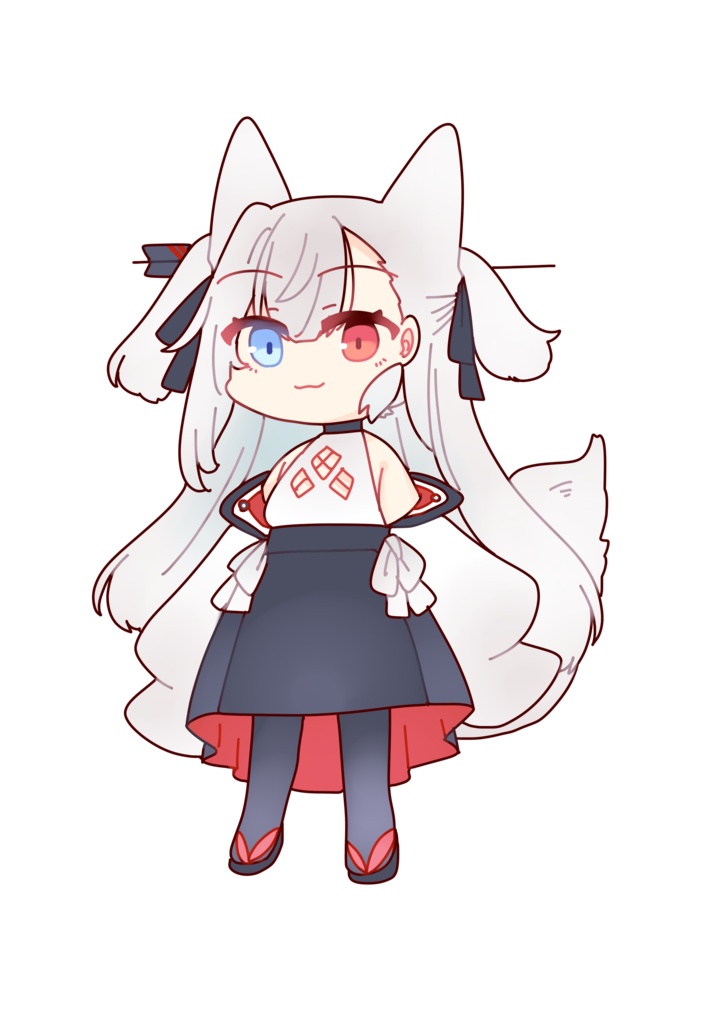 【無料配布】でふぉるめタンゲコトエ(分霊ちゃん)立ち絵イラスト