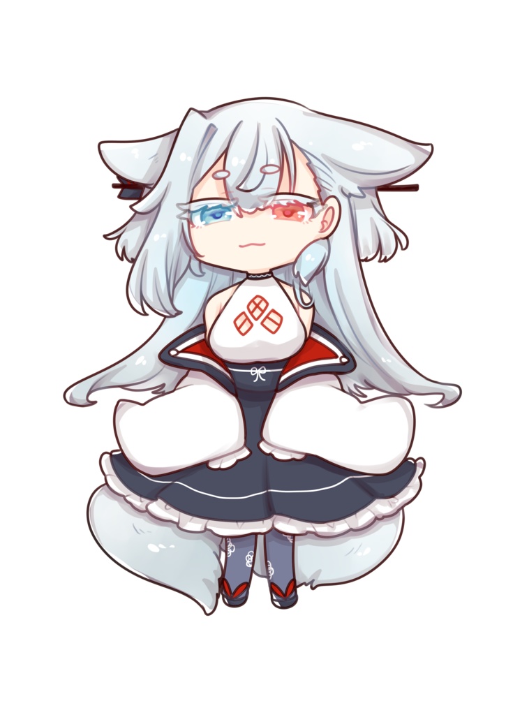 【無料配布】ふわふわタンゲコトエ(分霊ちゃん)立ち絵イラスト