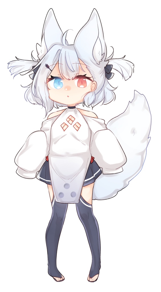 【無料配布】こぎつねタンゲコトエ(分霊ちゃん)立ち絵イラスト