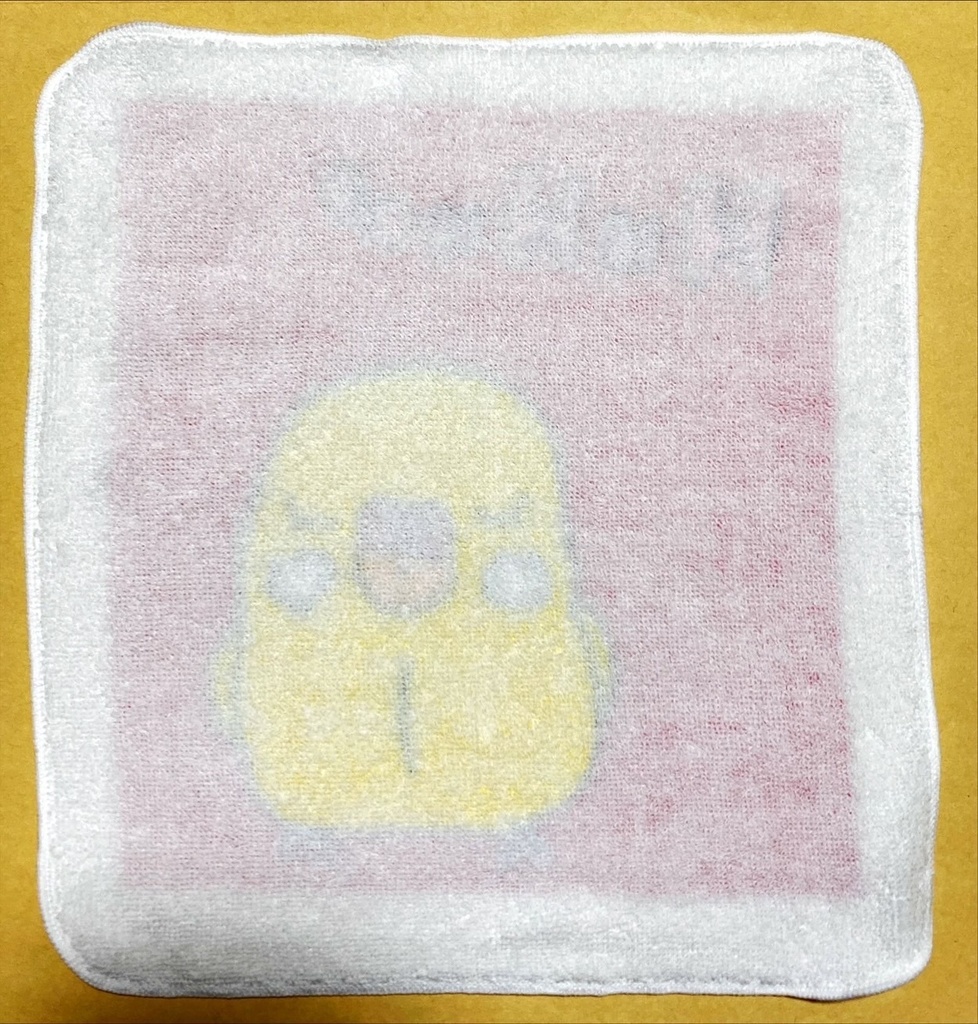 ハンドタオル☆セキセイインコ(ルチノーれもんちゃん)