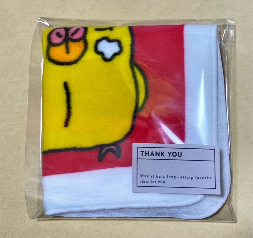 ハンドタオル☆セキセイインコ(ルチノーれもんちゃん)