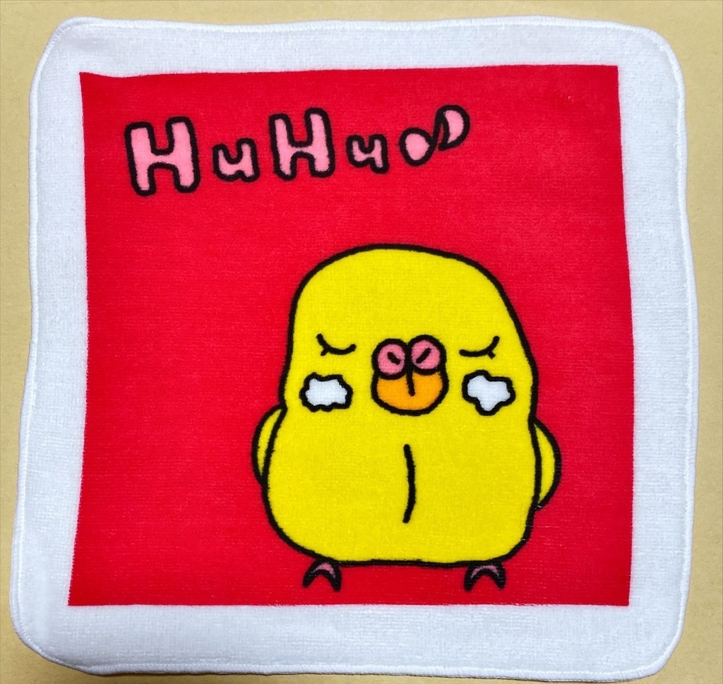 ハンドタオル☆セキセイインコ(ルチノーれもんちゃん)【2枚入り】