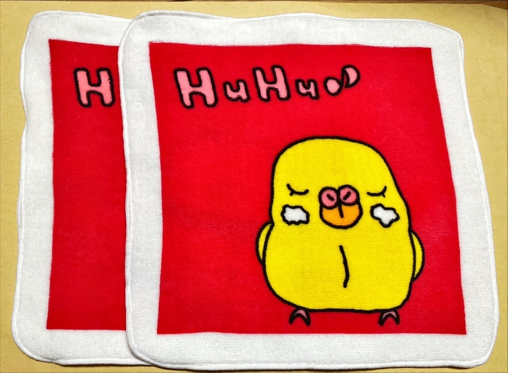 ハンドタオル☆セキセイインコ(ルチノーれもんちゃん)【2枚入り】