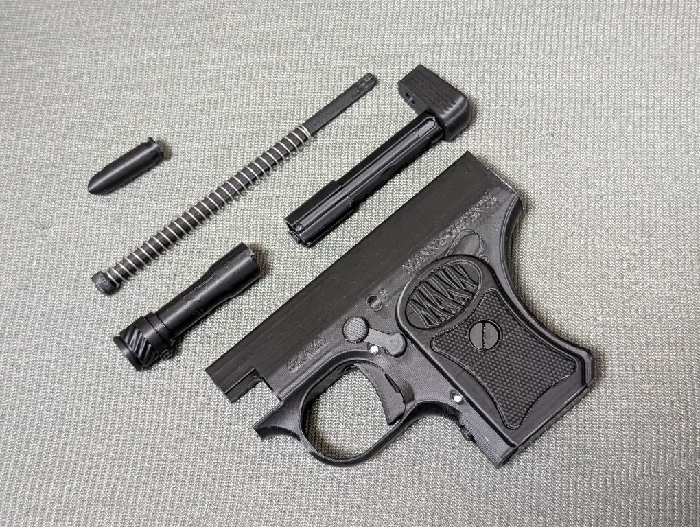 Mann Pistol FDM PLA(黒)出力簡易組立済モデルガン