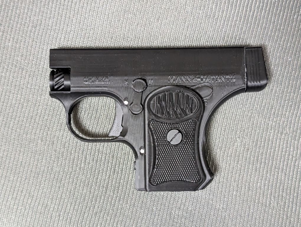 Mann Pistol FDM PLA(黒)出力簡易組立済モデルガン