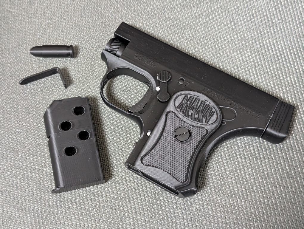 Mann Pistol FDM PLA(黒)出力簡易組立済モデルガン