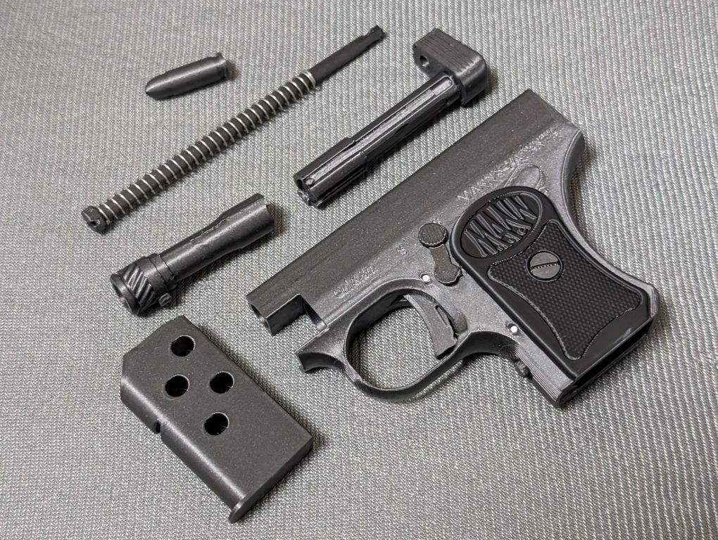 Mann Pistol FDM PLA(アイアングレー)出力簡易組立済モデルガン