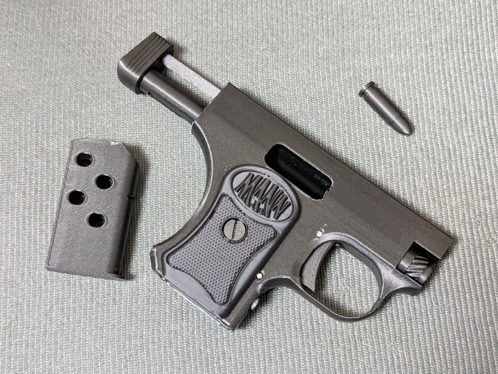 Mann Pistol FDM PLA(アイアングレー)出力簡易組立済モデルガン