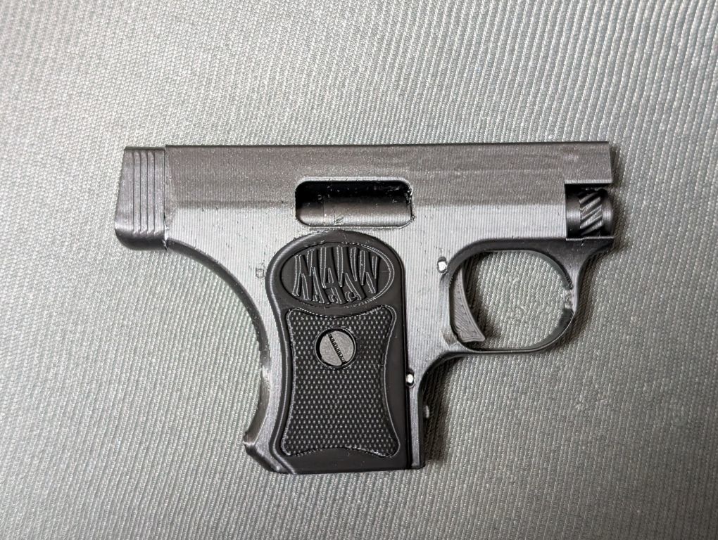 Mann Pistol FDM PLA(アイアングレー)出力簡易組立済モデルガン