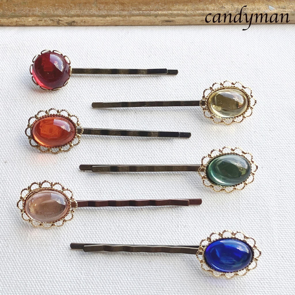 【送料込み】ヴィンテージ黄色のジョンキルお花のヘアピン