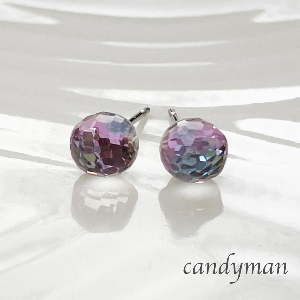 【送料込み】ミラーボールピアス