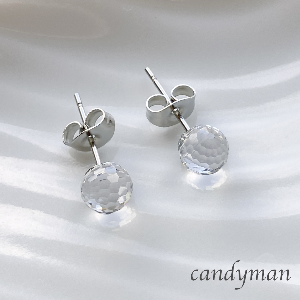 【送料込み】ミラーボールピアス