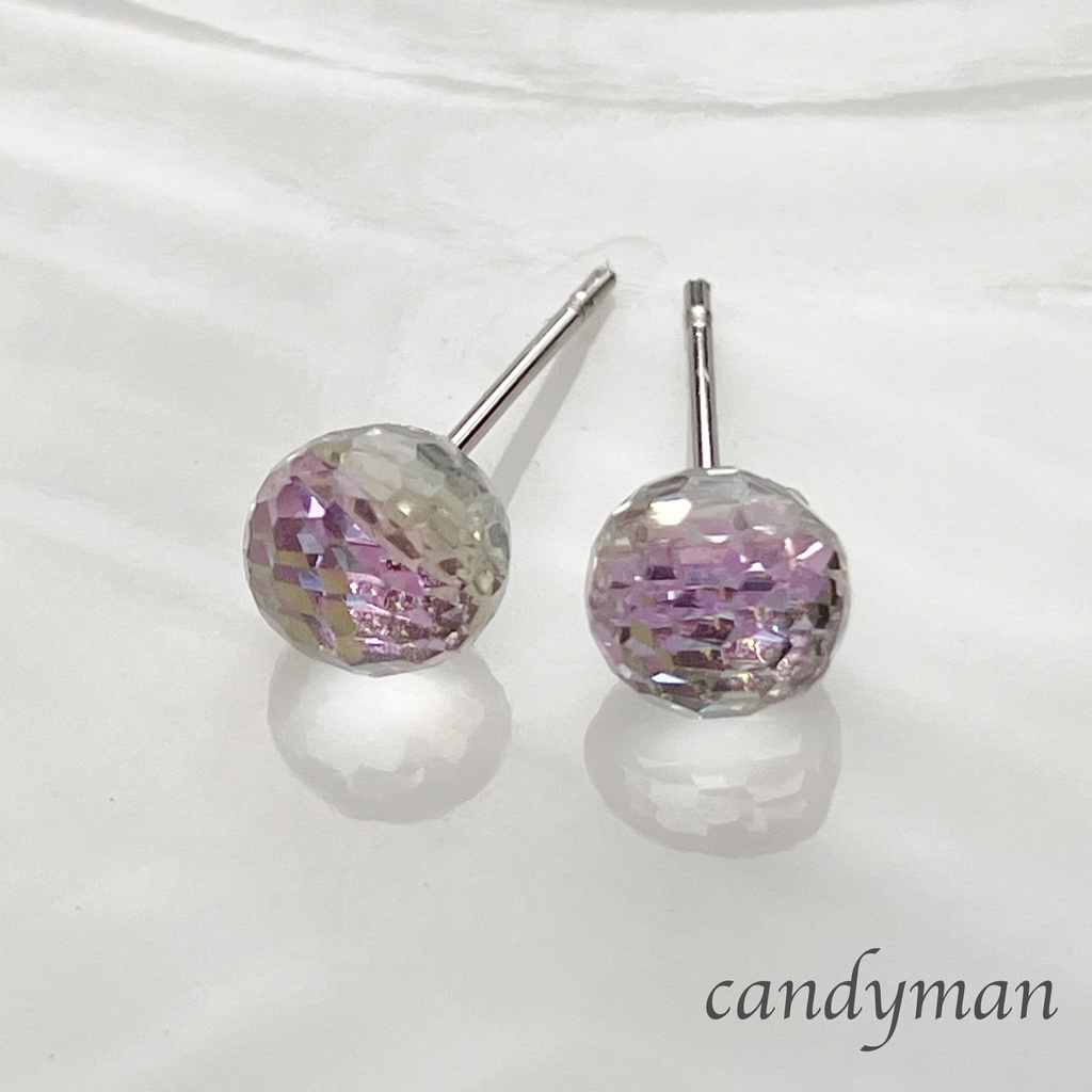 【送料込み】ミラーボールピアス