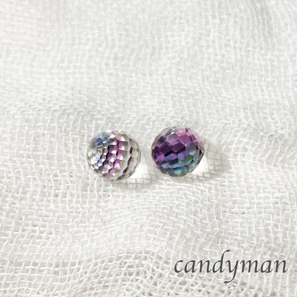 【送料込み】ミラーボールピアス