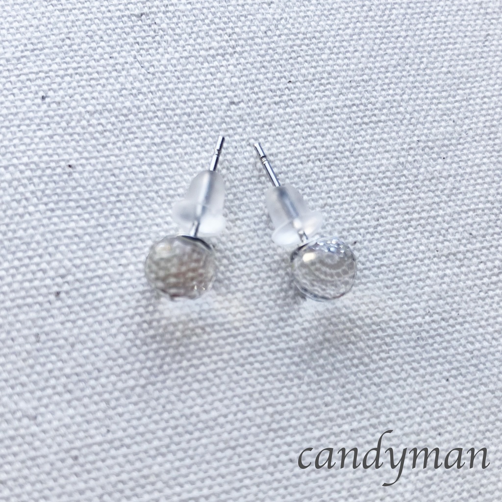 【送料込み】ミラーボールピアス