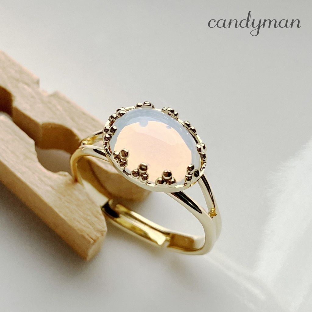 【送料込み】チェコヴィンテージ*ホワイトのレースリング