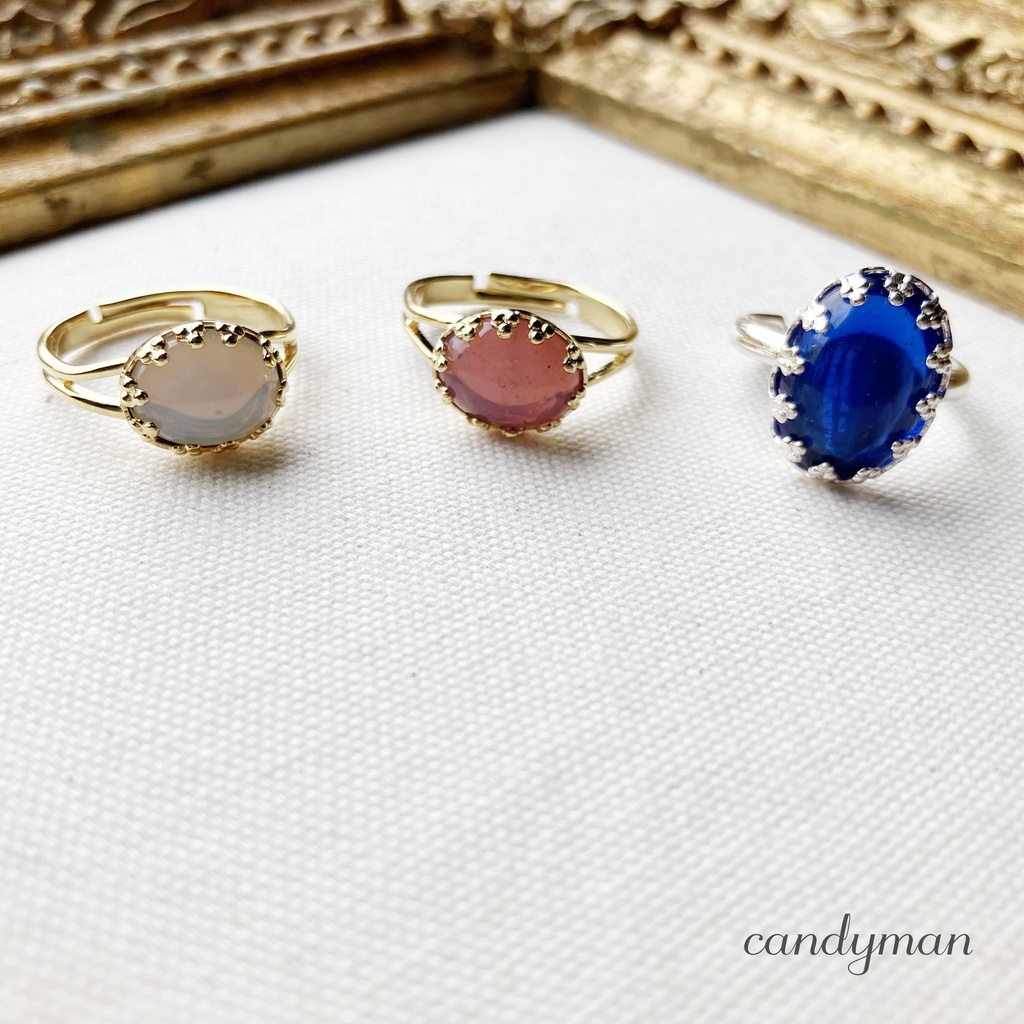 【送料込み】チェコヴィンテージ*ピンクのレースリング