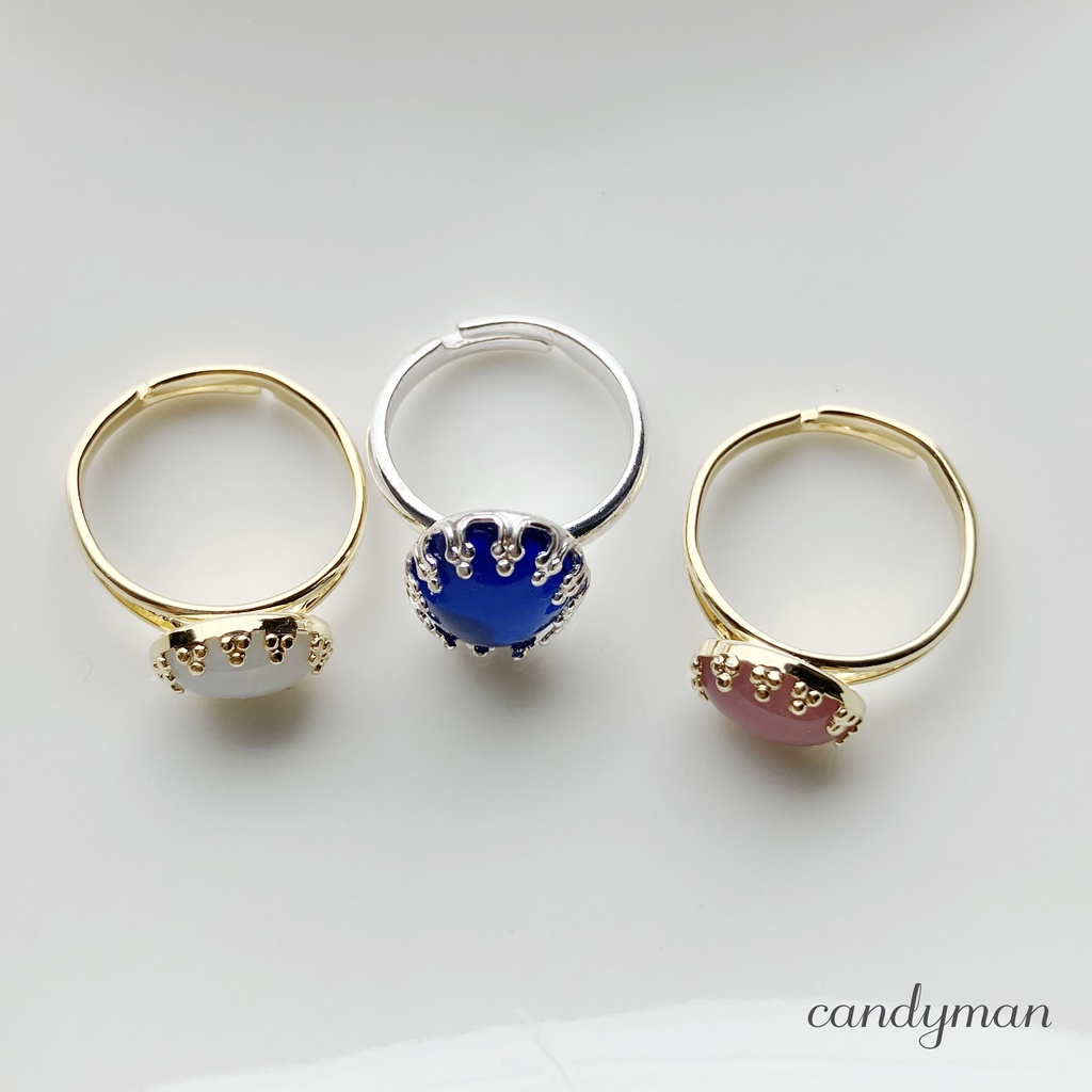 【送料込み】チェコヴィンテージ*ピンクのレースリング