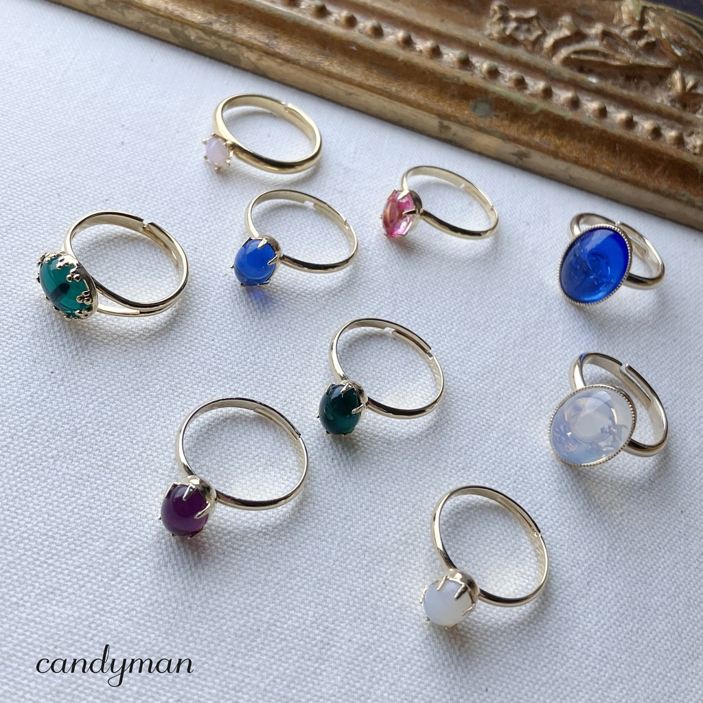 【送料込み】ヴィンテージ*ブルーのシンプルリング