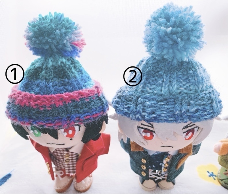 カラフルぽんぽんニット帽(10〜12cm/送料込)