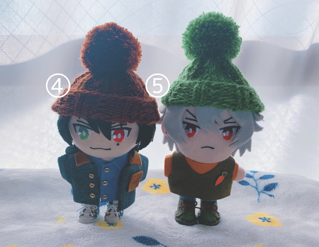 ぽんぽんニット帽(10〜12cm/単色/送料込)