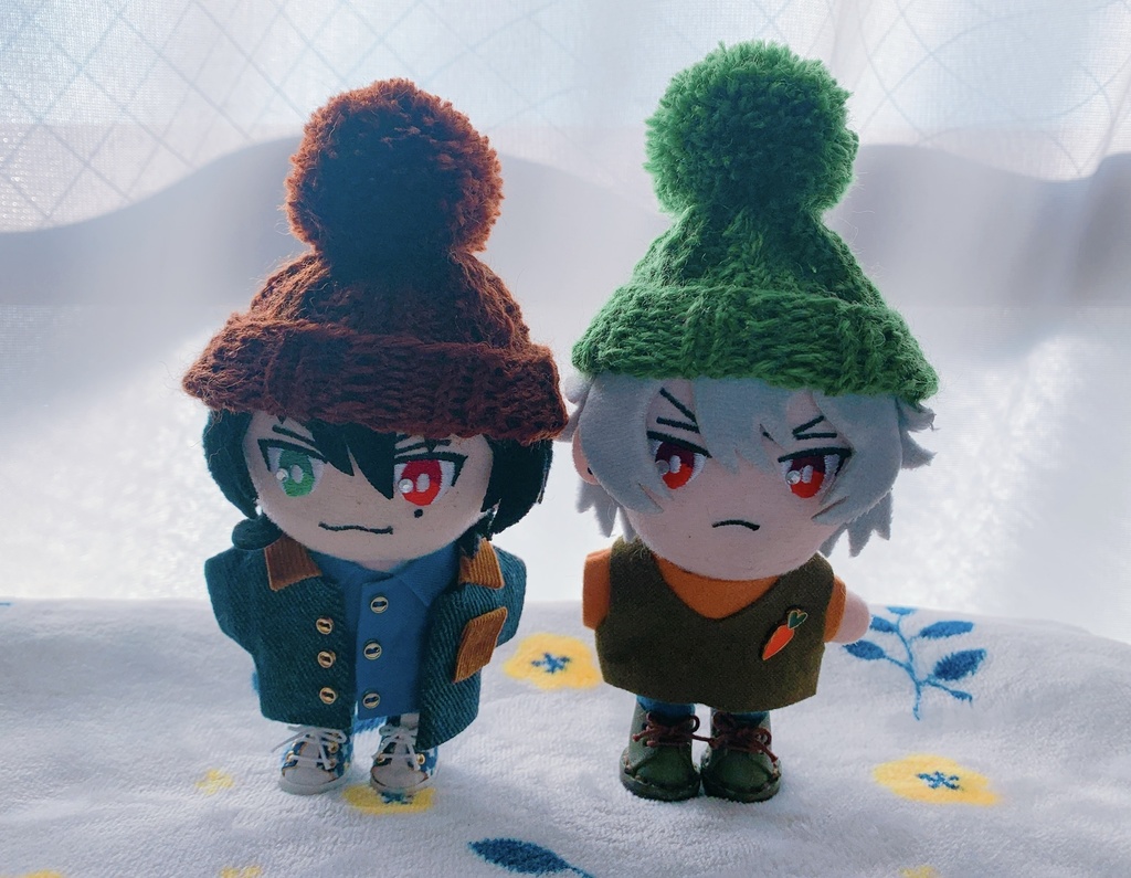 カラフルぽんぽんニット帽(10〜12cm/送料込)