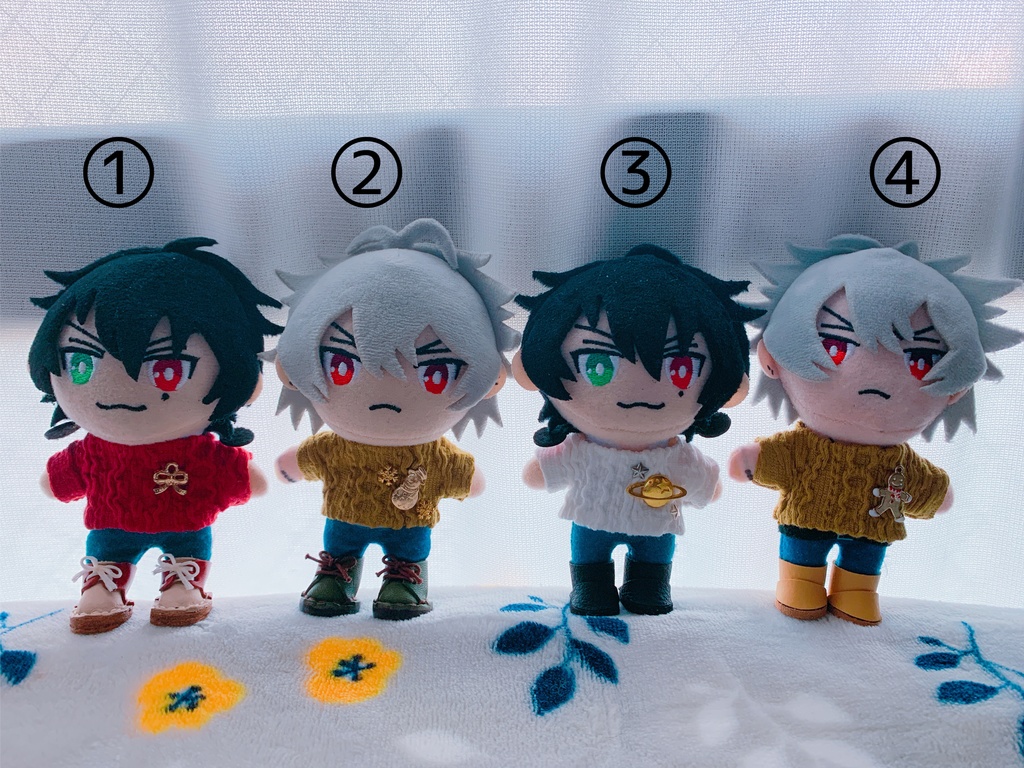 カラフルぽんぽんニット帽/セーター(10〜12cm)