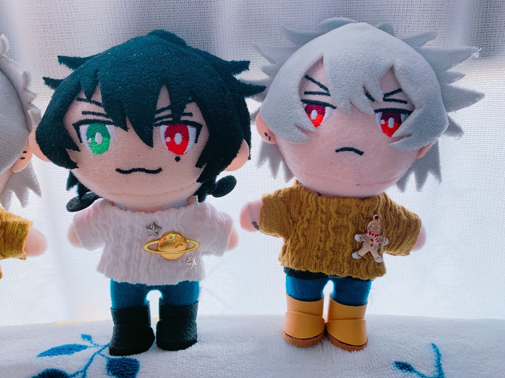 カラフルぽんぽんニット帽/セーター(10〜12cm)