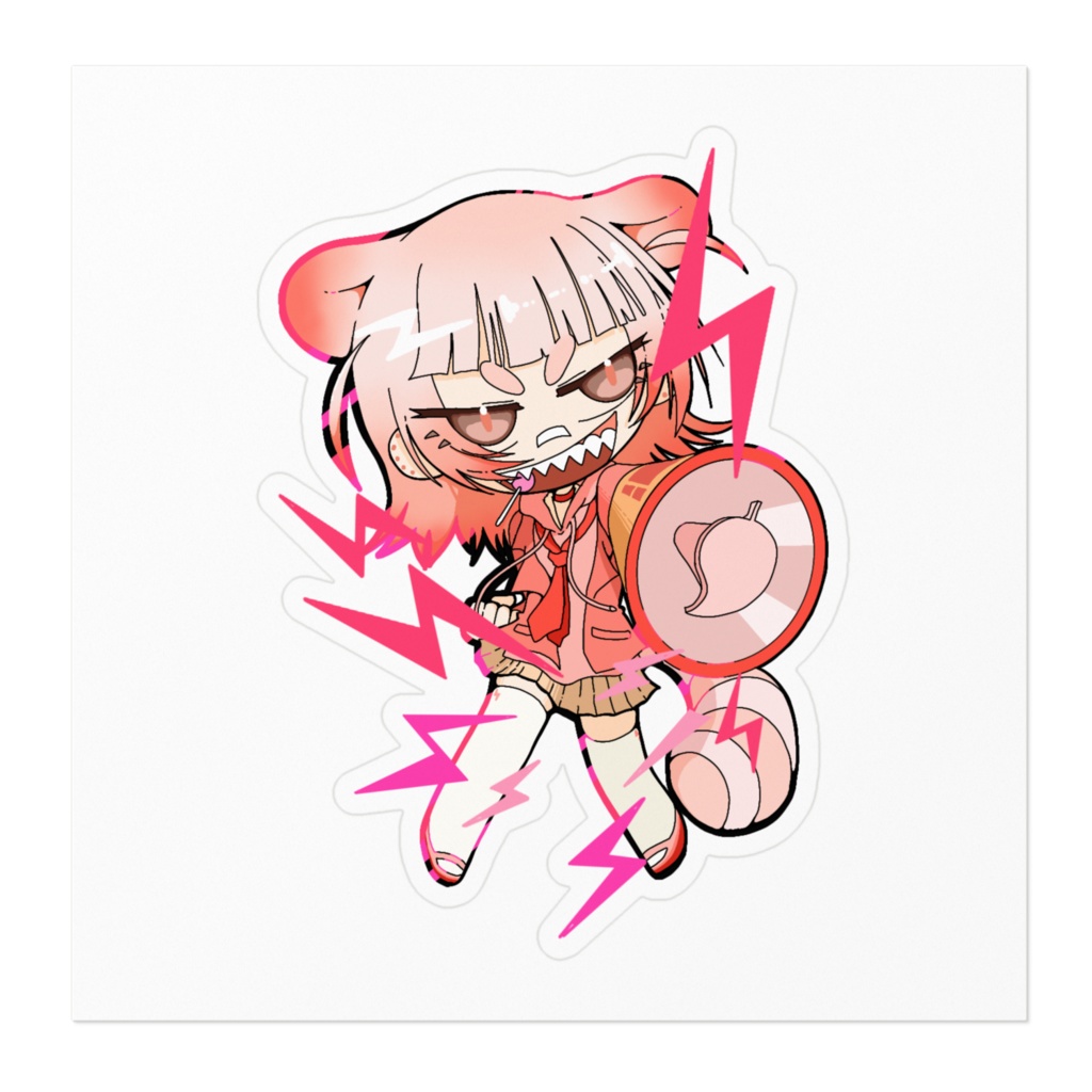 2周年記念グッズ - ステッカー(ピンク)