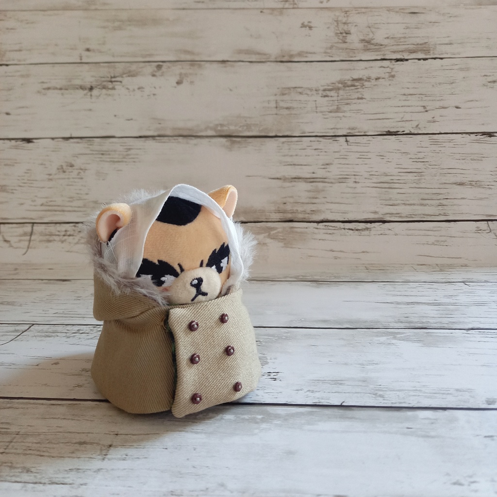 ぬいぐるみ用 ダブルボタン冬ジャンパー