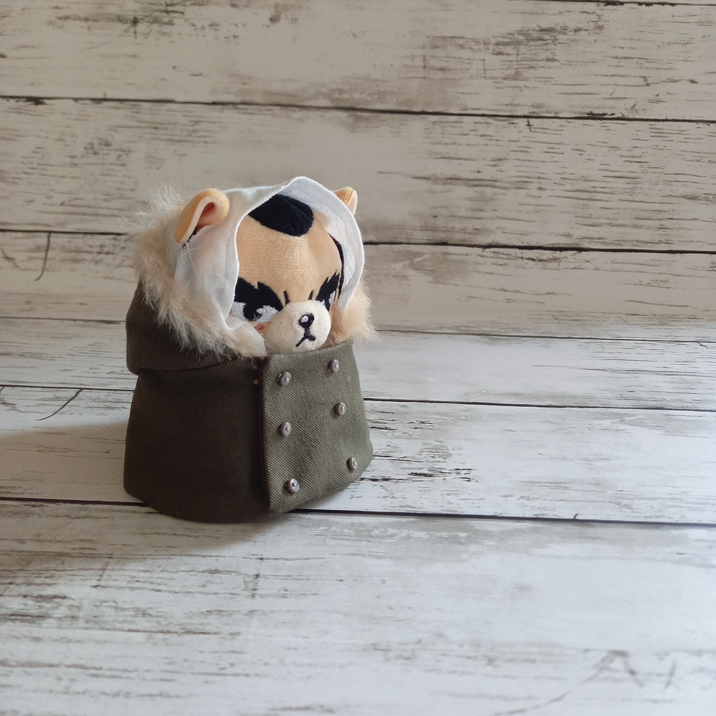 ぬいぐるみ用 ダブルボタン冬ジャンパー