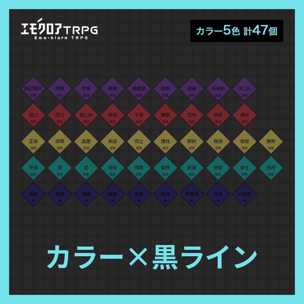 エモクロアTRPG用 共鳴感情素材+a