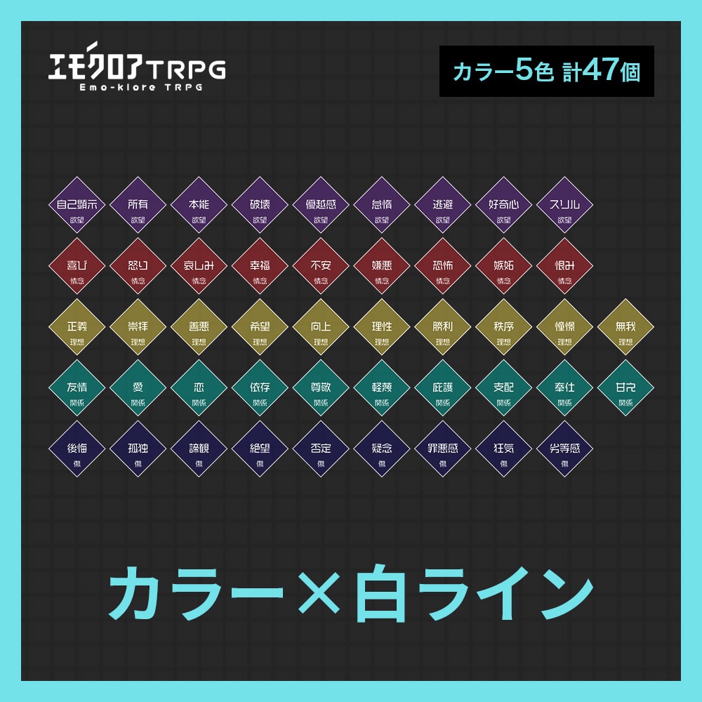エモクロアTRPG用 共鳴感情素材+a
